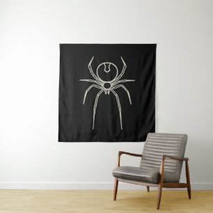 Tapete De Parede Aranha - Bat Black e Bone White