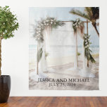Tapete De Parede Arca Floral de Wedding Beach<br><div class="desc">Este design de casamento de folhas verdes botânicas pode ser personalizado com suas informações. Ele pode ser personalizado ainda mais, escolhendo o clique para personalizar a opção. Você pode alterar a cor e o estilo do texto, alguns planos de fundo e excluir algumas imagens. Por favor, veja minhas coleções para...</div>