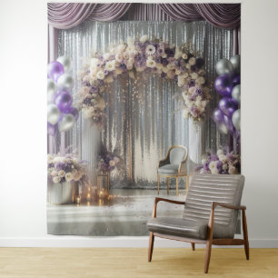 Tapete De Parede Arco do Balão de Lavanda bonito Prendendo