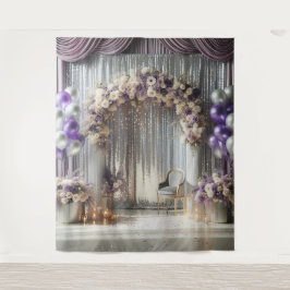 Tapete De Parede Arco do Balão de Lavanda bonito Prendendo