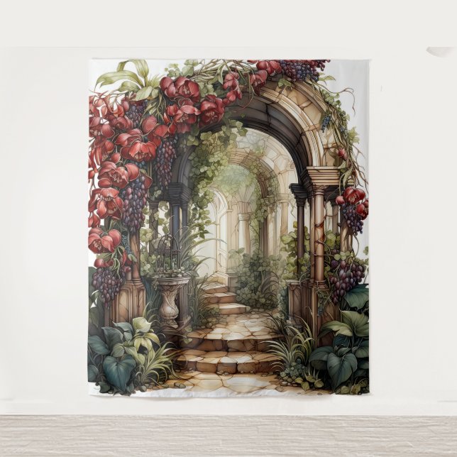 Tapete De Parede Arco Romântico de Fundo de Casamento (Frente)