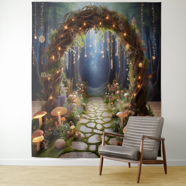 Tapete De Parede Arco Suspenso da Floresta de Contos de Fadas Místi (In Situ)