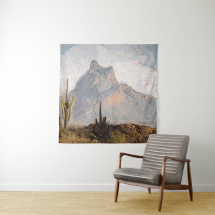 Tapete De Parede Arizona Picacho Peak Sudoeste Desert Arte Digital