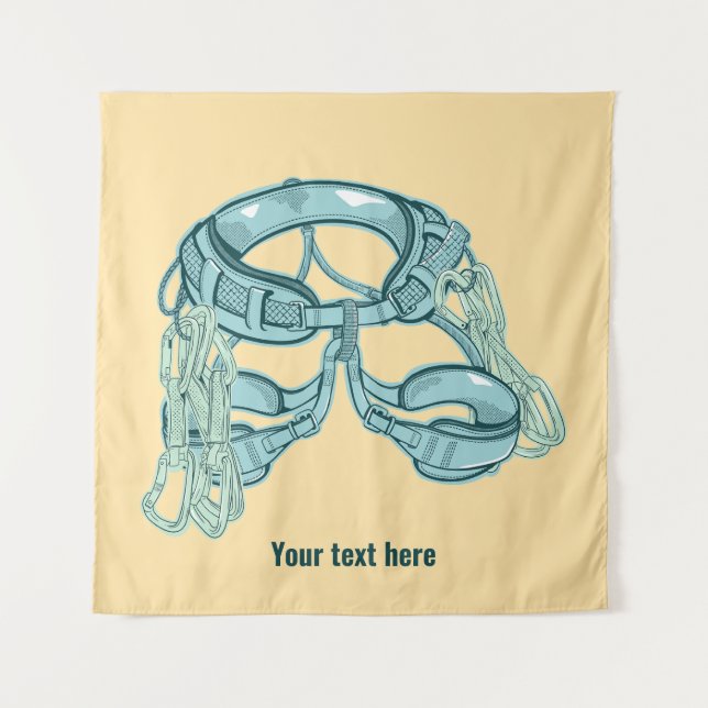 Tapete De Parede Arnês de escalada com desenhar rápidos (Frente)