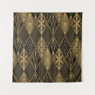 Tapete De Parede Art Deco Black Dourado Elegance