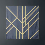 Tapete De Parede Art Deco design<br><div class="desc">Abstrato geométrico no estilo Art Deco com design de com decoração de linhas de ouro sobre fundo azul-marinho verde</div>