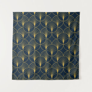 Tapete De Parede Art Deco Elegance: Fan Motifs