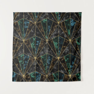 Tapete De Parede Art Deco Marble: Malachite Luxury