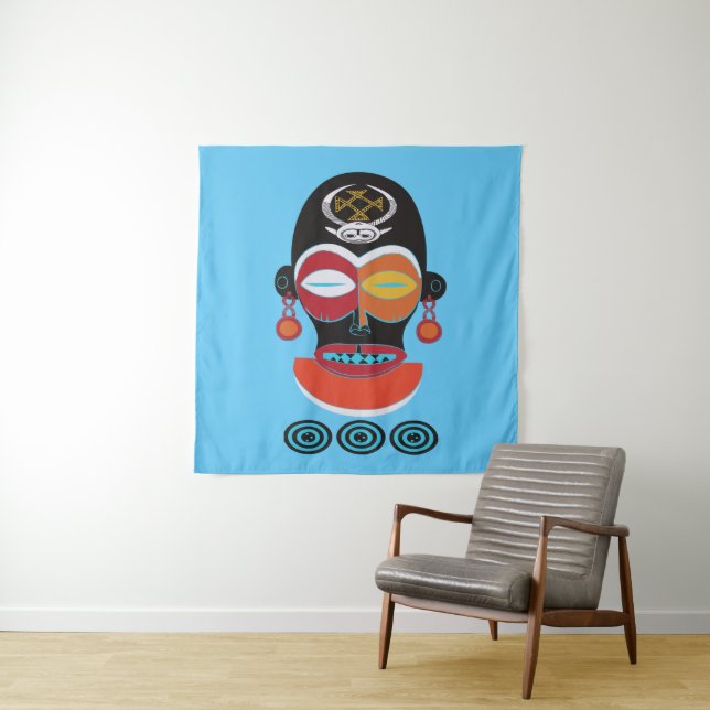 Tapete De Parede Arte abstrata africana tribal colorida de tatuagem (In Situ)