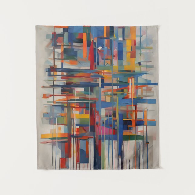 Tapete De Parede Arte Abstrata Geométrica Moderna (Frente)