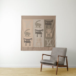 Tapete De Parede Arte Africana Abstrata Moderna Contemporânea