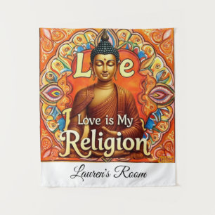 TAPETE DE PAREDE ARTE DE AMOR É MINHA RELIGIÃO