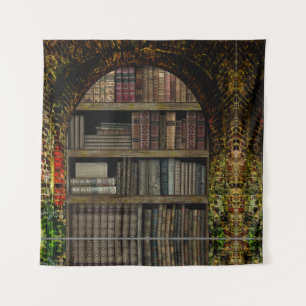 Tapete De Parede Arte de Biblioteca de Livros Antigos para Amantes