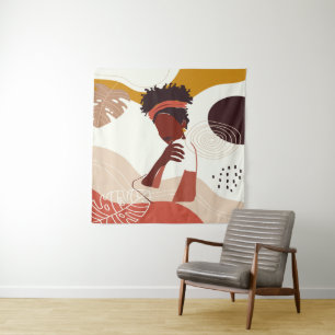Tapete De Parede Arte de ilustração de mulher negra, Impressão d