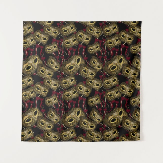 TAPETE DE PAREDE ARTE DE MÁSCARAS    (Frente)