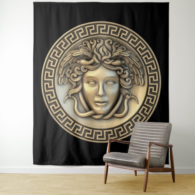 Tapete De Parede Arte de Parede Medusa Dourada (In Situ)