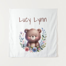 Tapete De Parede Arte de Parede Personalizada da Ursa Filhote para 