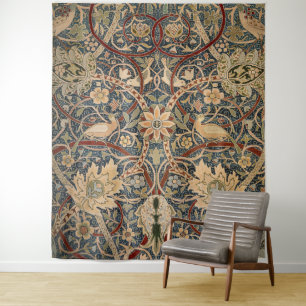 Tapete De Parede Arte de Pássaros Vintage William Morris Bullerswoo