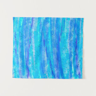 Tapete De Parede Arte digital Aqua Blue, Purple e Teal Abstrato