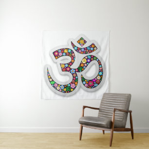 Tapete De Parede Arte do Símbolo Floral Namaste