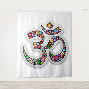 Tapete De Parede Arte do Símbolo Floral Namaste