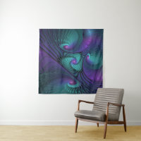 Arte fractal abstrata moderna Roxo encontra Turque