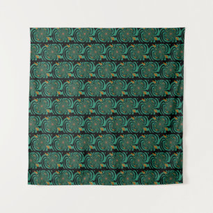 Tapete De Parede Arte Fractal Verde Floresta Design