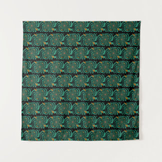 Tapete De Parede Arte Fractal Verde Floresta Design