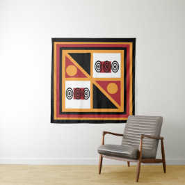 Tapete De Parede Arte geométrica africana moderna abstrata