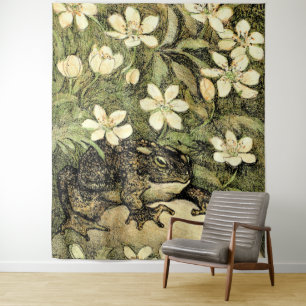 Tapete De Parede Arte Neerlandesa Nouveau Toad e Dogwood