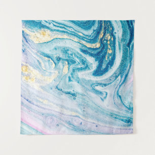 Tapete De Parede Arte Oceânica: Marble Agate Swirls.
