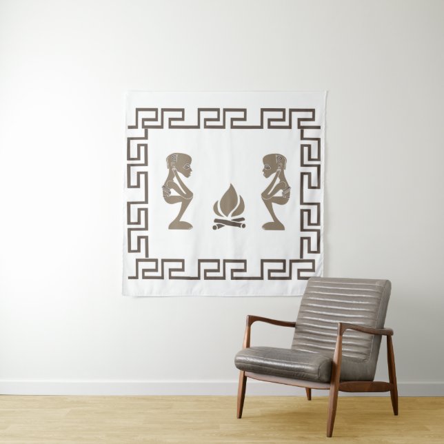Tapete De Parede Arte tribal abstrato africana (In Situ)