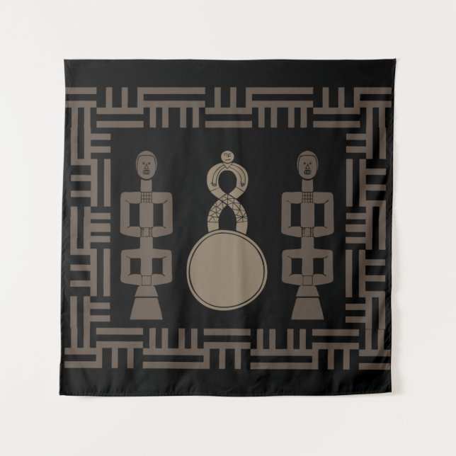 Tapete De Parede Arte tribal abstrato africana (Frente)