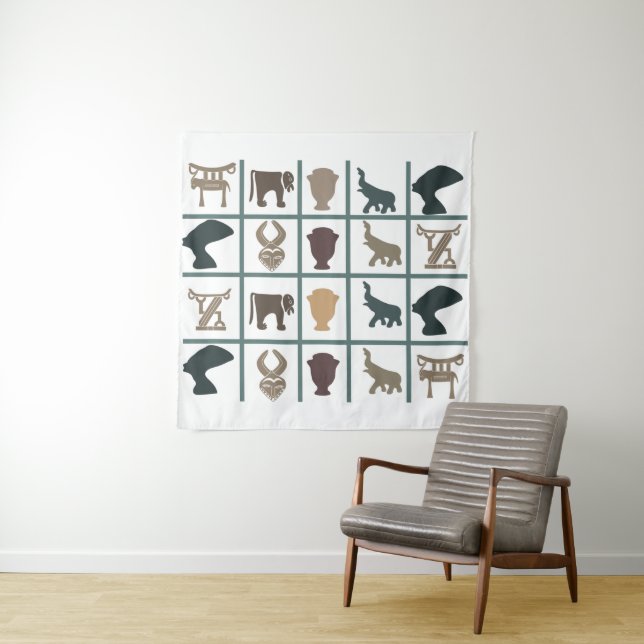 Tapete De Parede Arte tribal africana abstrata (In Situ)