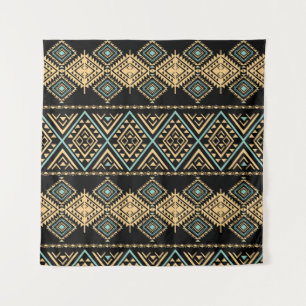 Tapete De Parede Arte tribal, geometria étnica, padrão colorido.