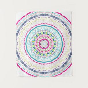Tapete De Parede Arte Vibrante e Colorida de Mandala