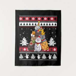 Tapete De Parede Árvore de Gato de Natal