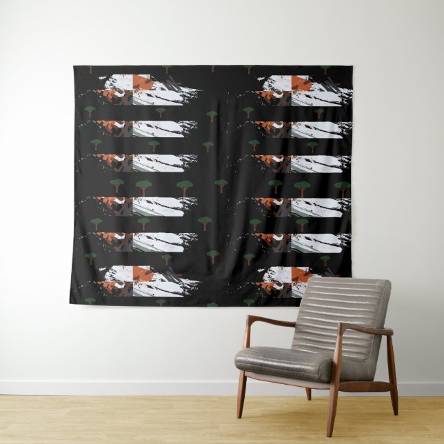 Tapete De Parede Árvore de Monograma Clássico Elegante (In Situ (Horizontal))