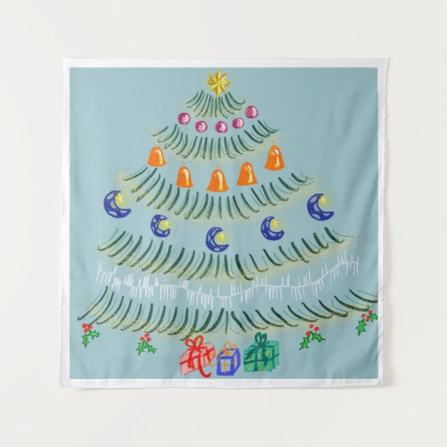 Tapete De Parede Árvore de Natal (Frente)