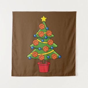 Tapete De Parede Árvore de Natal de basquetebol