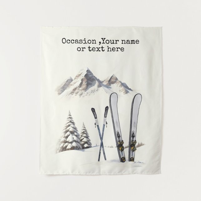 Tapete De Parede Árvore de neve russa de aquarela (Frente)