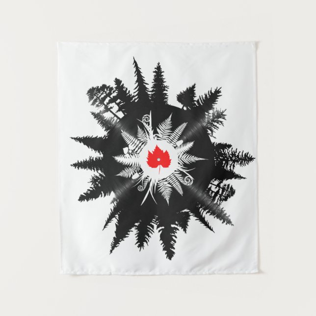 Tapete De Parede Árvore de Registros de Vinil de Folha de Plantas d (Frente)