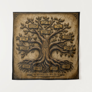 Tapete De Parede Árvore Judaica da Vida Bênçãos Hebraicas