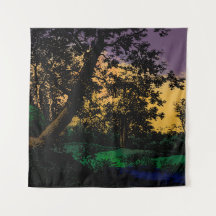 Árvores ao pôr do sol