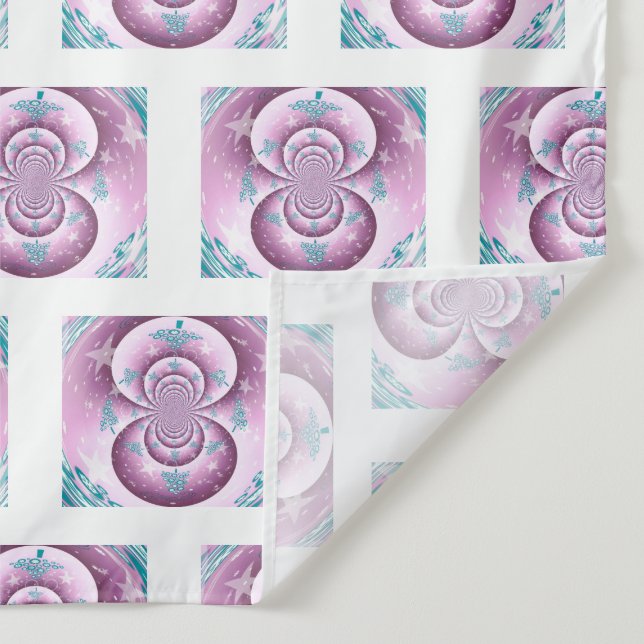 Tapete De Parede Árvores Azuis Sutis Design Fractal (Detalhe)