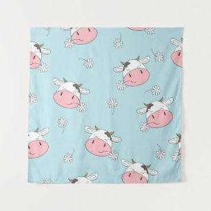 Tapete De Parede As vacas bonitas têm um padrão perfeito. Vintage
