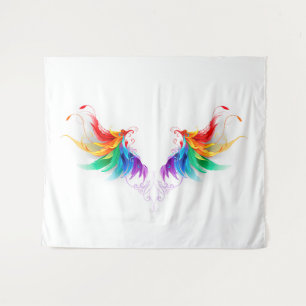 Tapete De Parede Asas Fluffy Rainbow