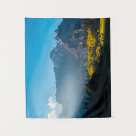 Tapete De Parede Ascensão solar em cavalos no lago Fusine, Itália