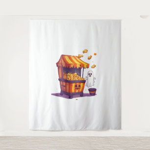 Tapete De Parede Assombrado com Popcorn Stand