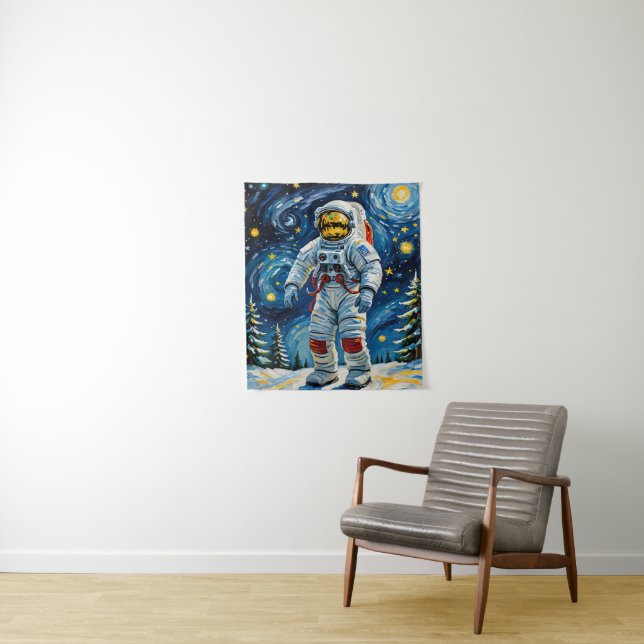 Tapete De Parede Astronauta na Floresta de Inverno (In Situ)